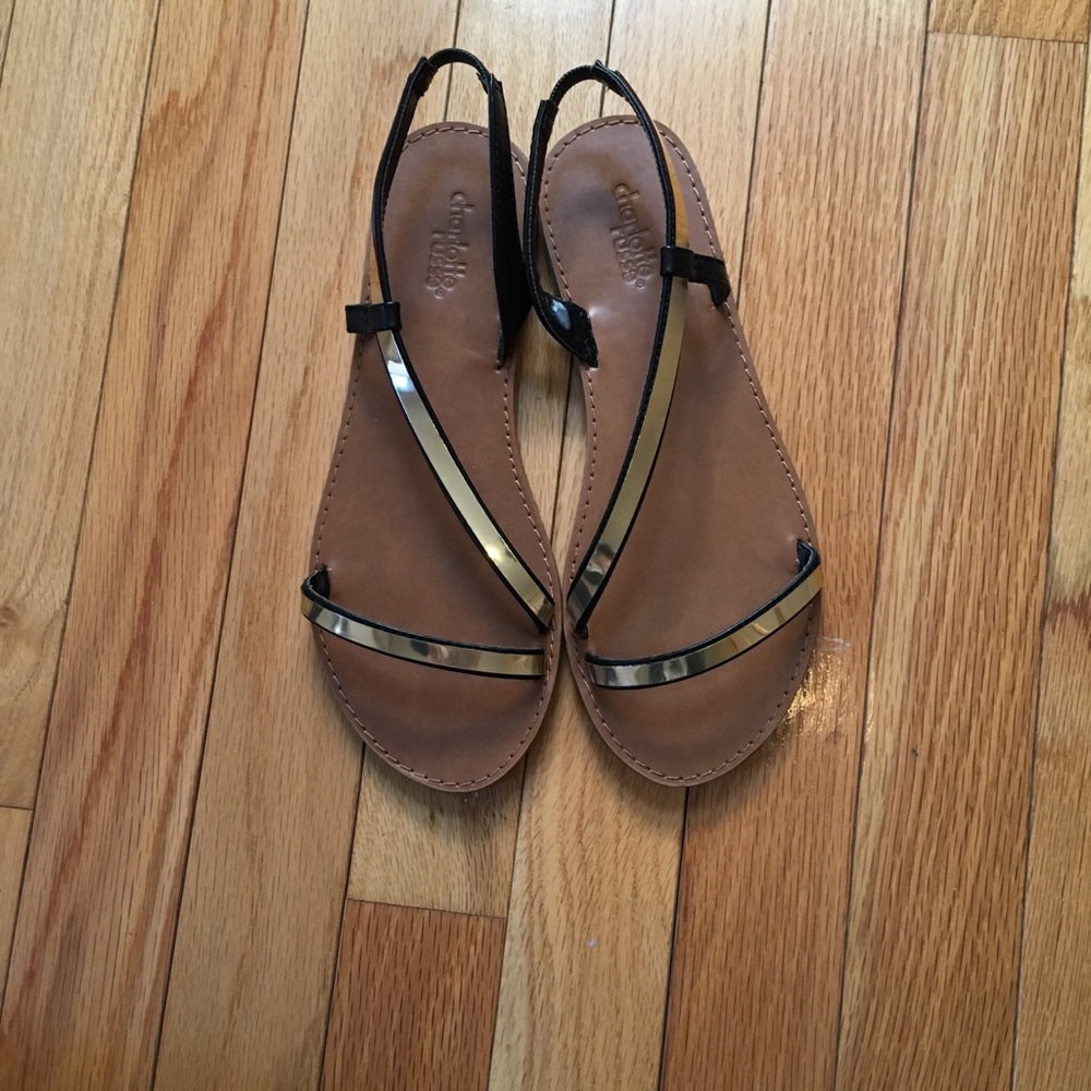 Black and Gold Charlotte Russe Sandals